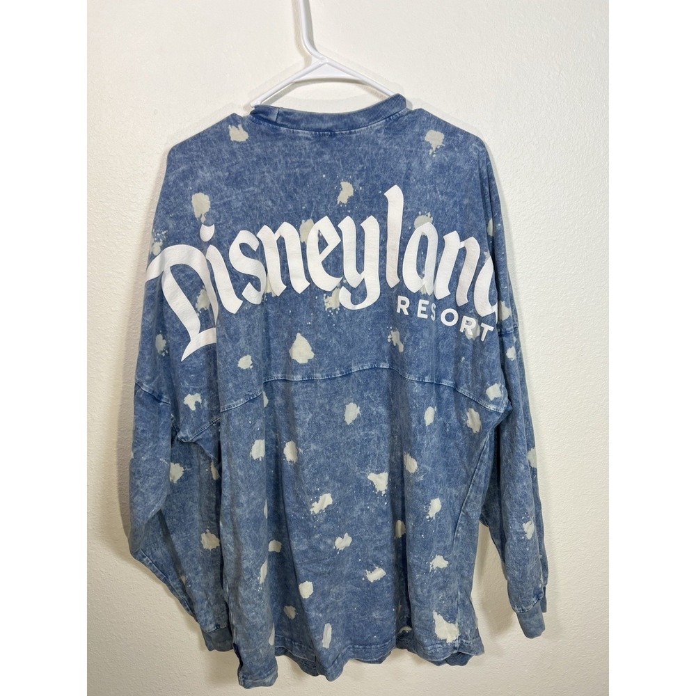 Disneyland Spirit Jersey Acid Wash Rocker Blue Retro Denim Look XL Disney Parks